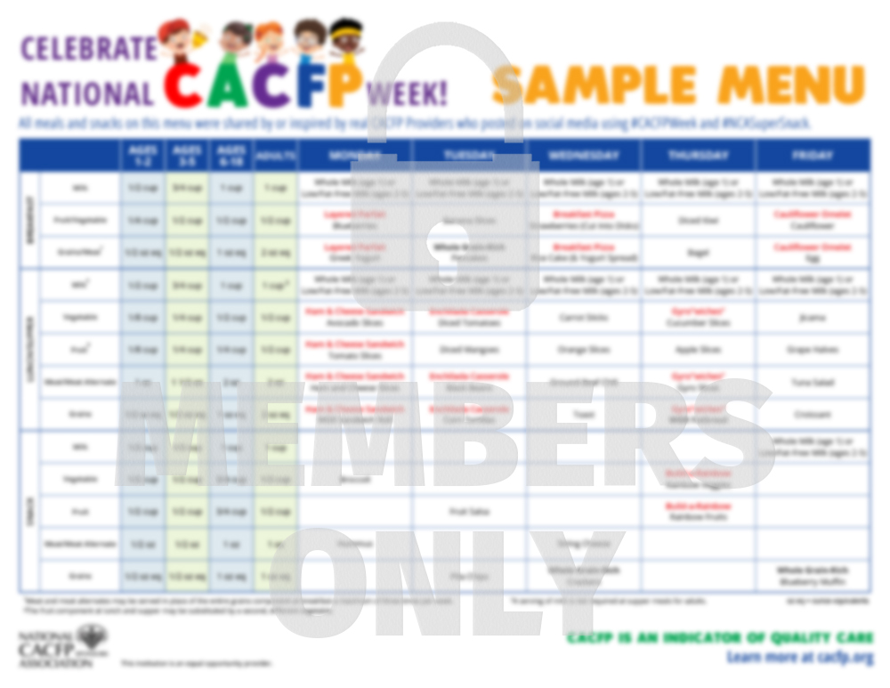 2022 CACFP Week Sample Menu WM