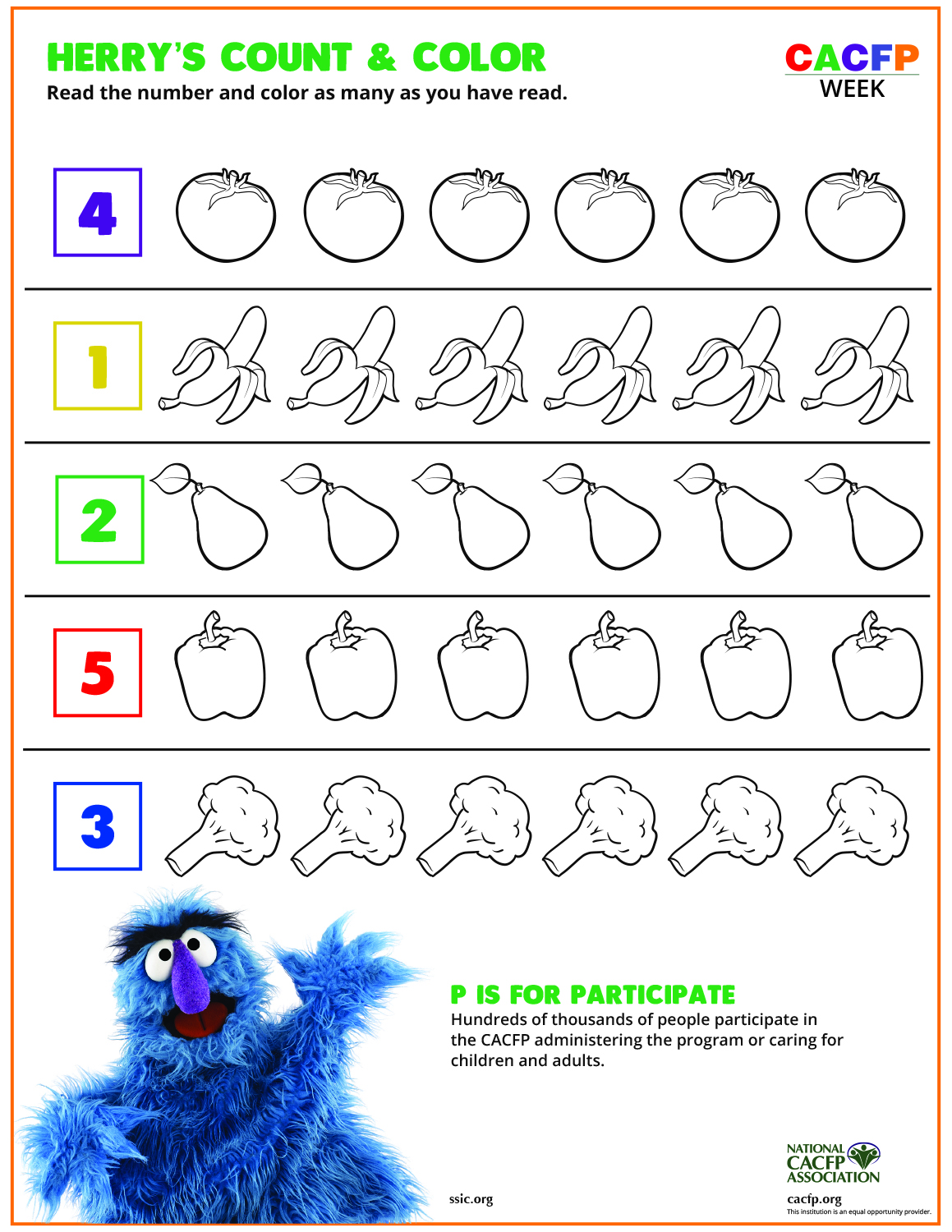 cacfp week activity pages