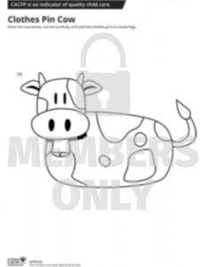Clothes Pin Cow WM