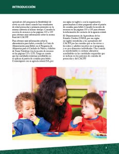 Alimentación para Bebés
en el Programa de Alimentos para el
Cuidado de Niños y Adultos