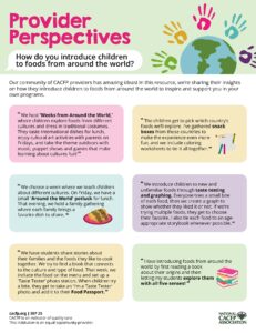 Provider Perspectives Introduction of New Foods cacfp.org
